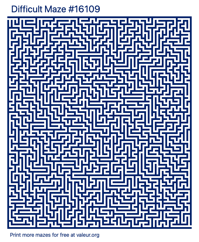 Free Printable Difficult Maze number 16109