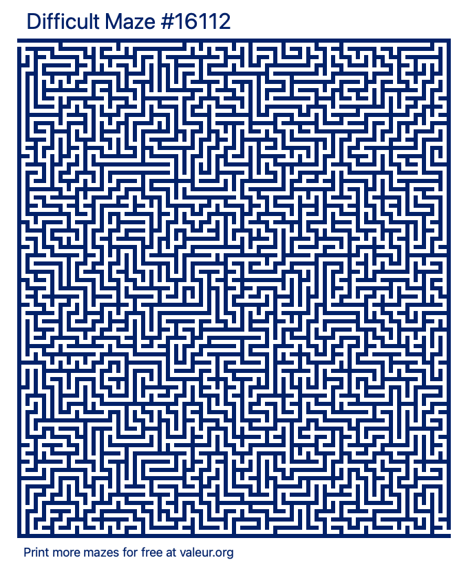 Free Printable Difficult Maze number 16112