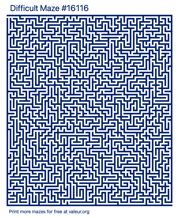 Free Printable Difficult Maze number 16116