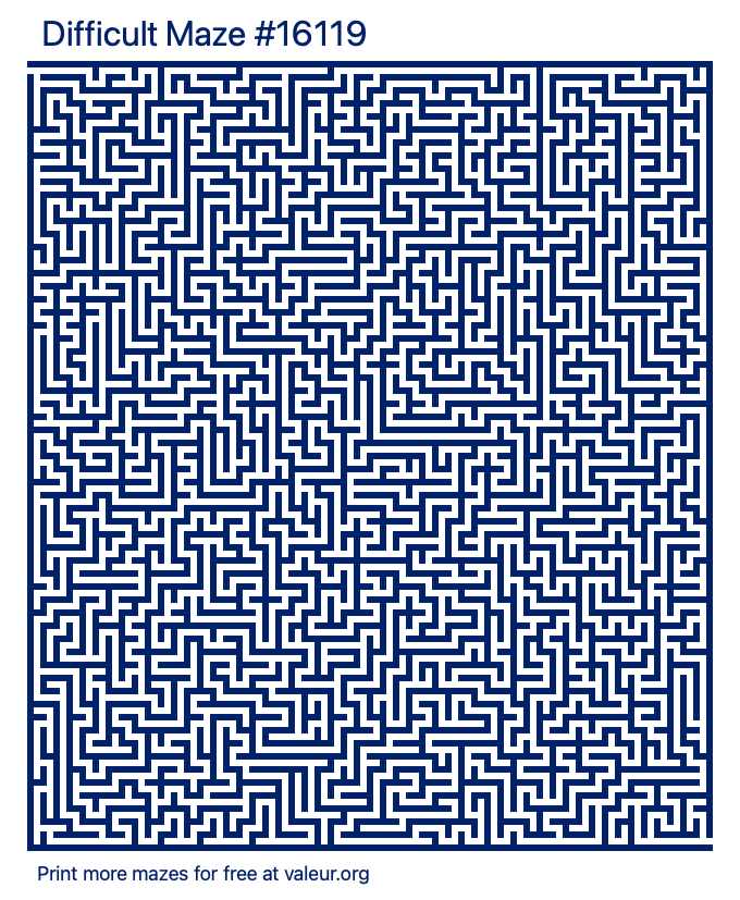 Free Printable Difficult Maze number 16119