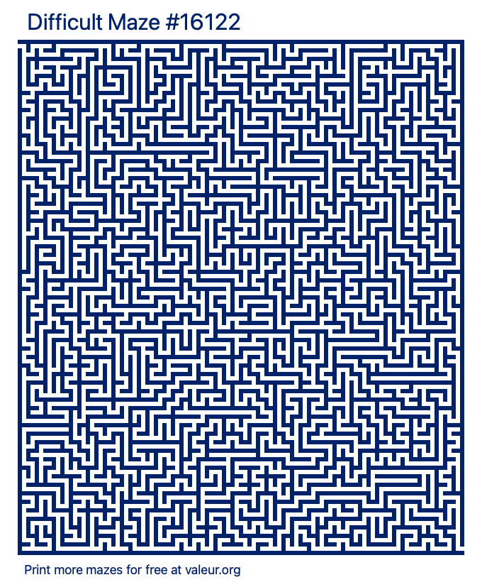 Free Printable Difficult Maze number 16122