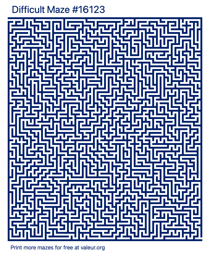 Free Printable Difficult Maze number 16123