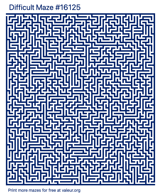 Free Printable Difficult Maze number 16125