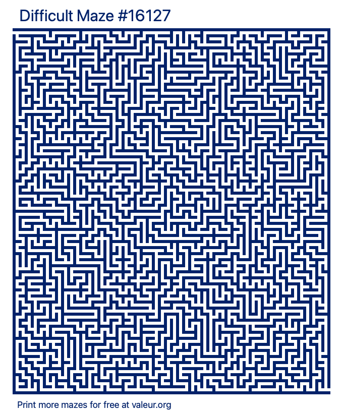 Free Printable Difficult Maze number 16127