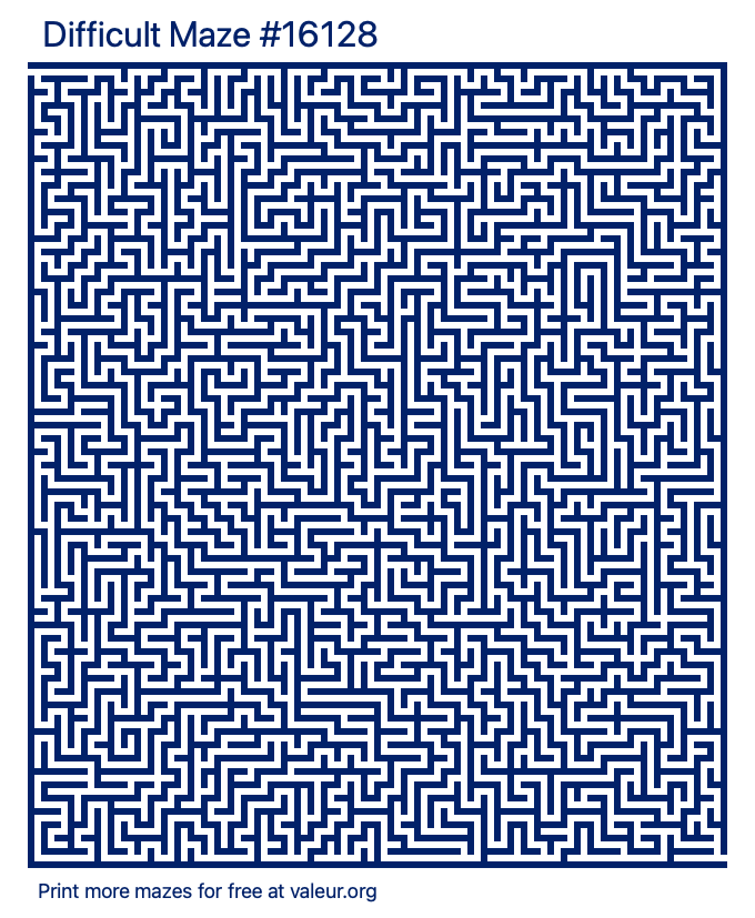 Free Printable Difficult Maze number 16128