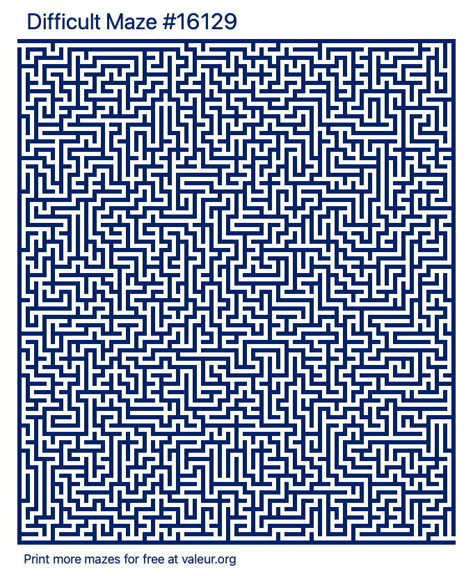 Free Printable Difficult Maze number 16129