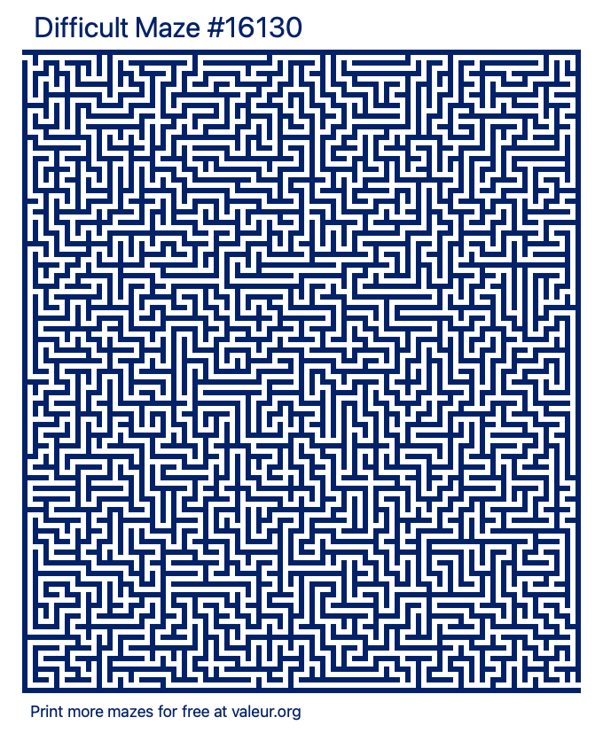 Free Printable Difficult Maze number 16130