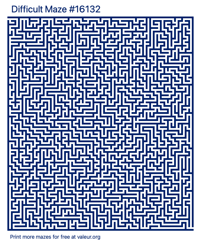 Free Printable Difficult Maze number 16132