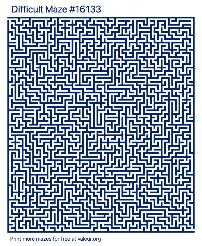 Free Printable Difficult Maze number 16133