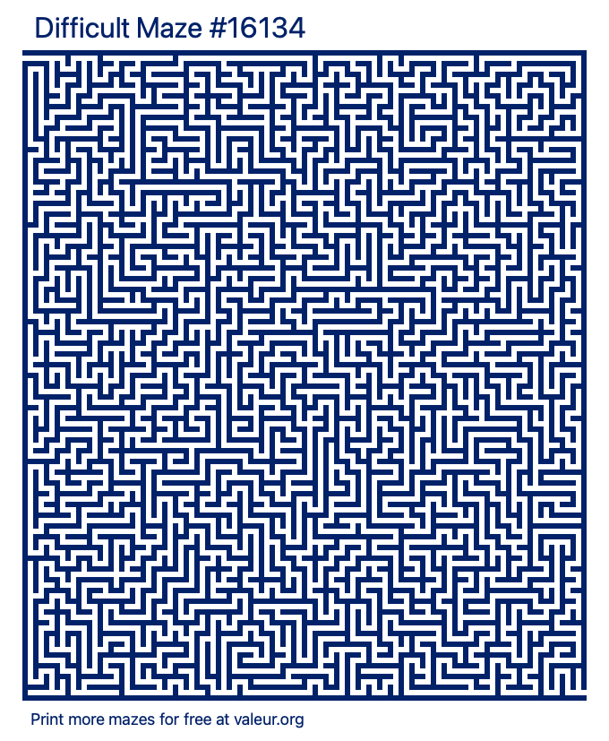 Free Printable Difficult Maze number 16134