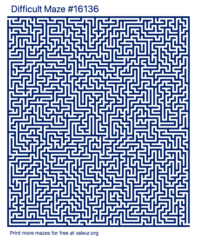 Free Printable Difficult Maze number 16136