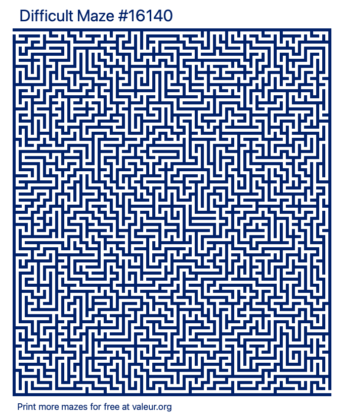 Free Printable Difficult Maze number 16140