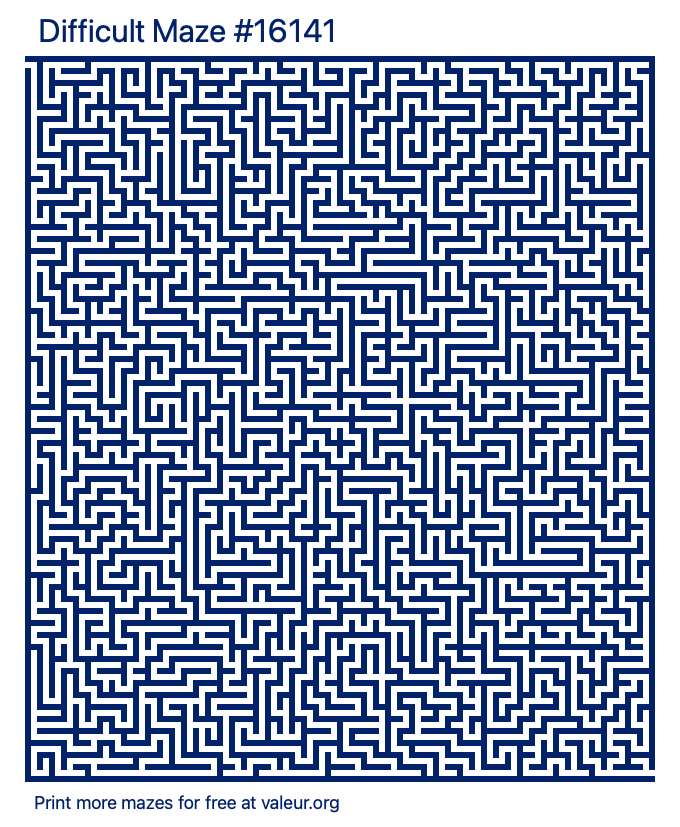 Free Printable Difficult Maze number 16141