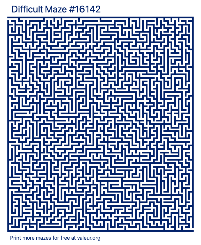 Free Printable Difficult Maze number 16142