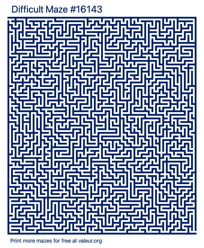 Free Printable Difficult Maze number 16143