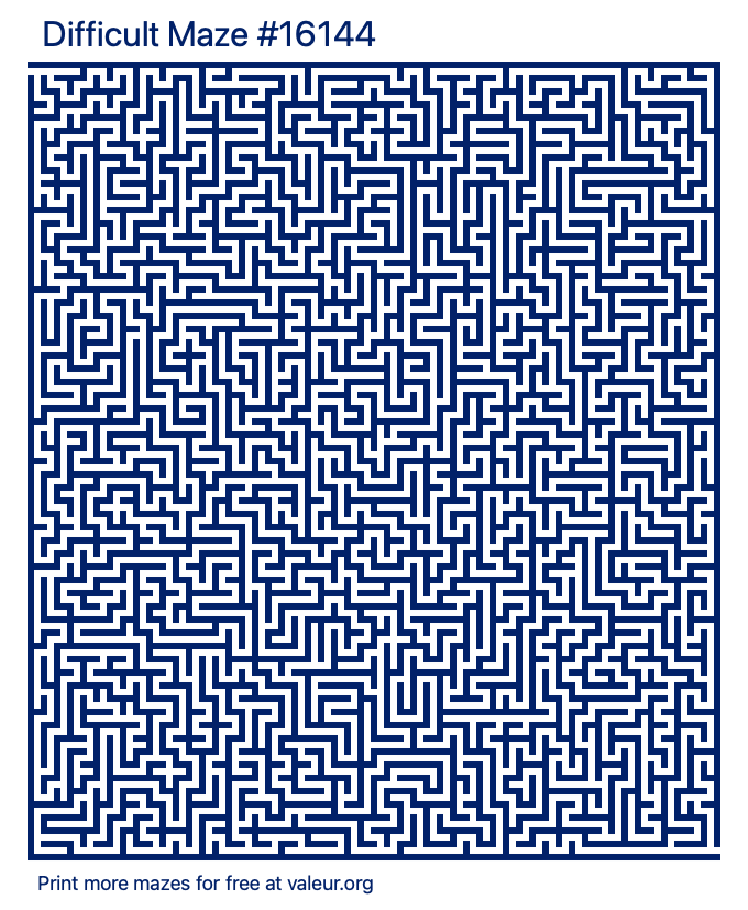 Free Printable Difficult Maze number 16144