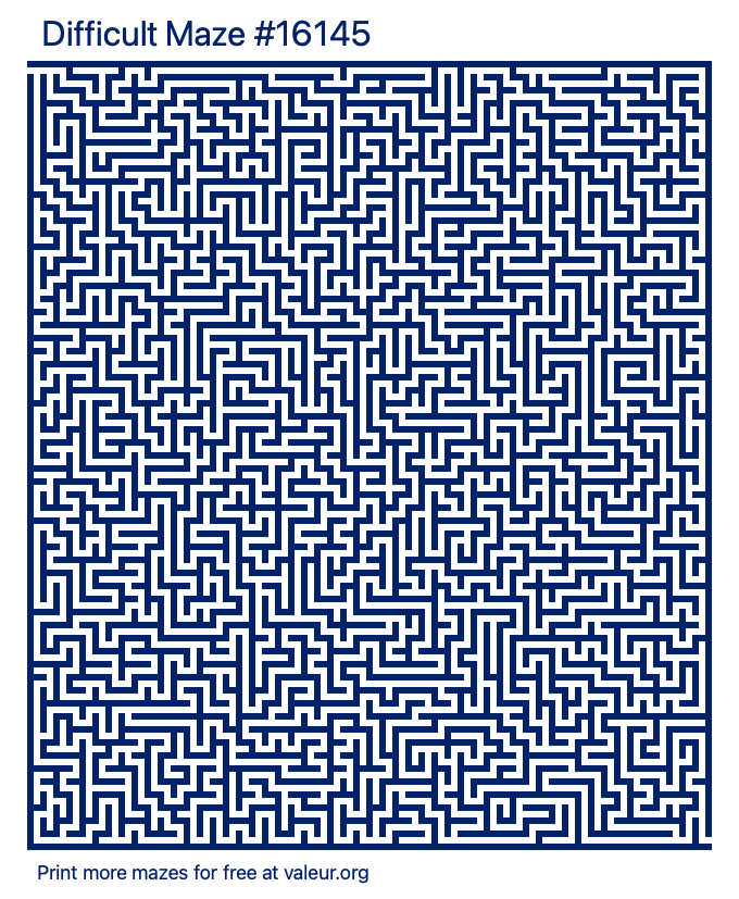 Free Printable Difficult Maze number 16145