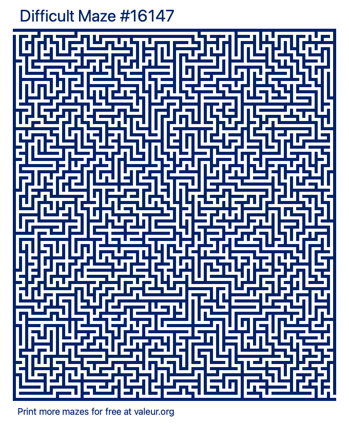 Free Printable Difficult Maze number 16147