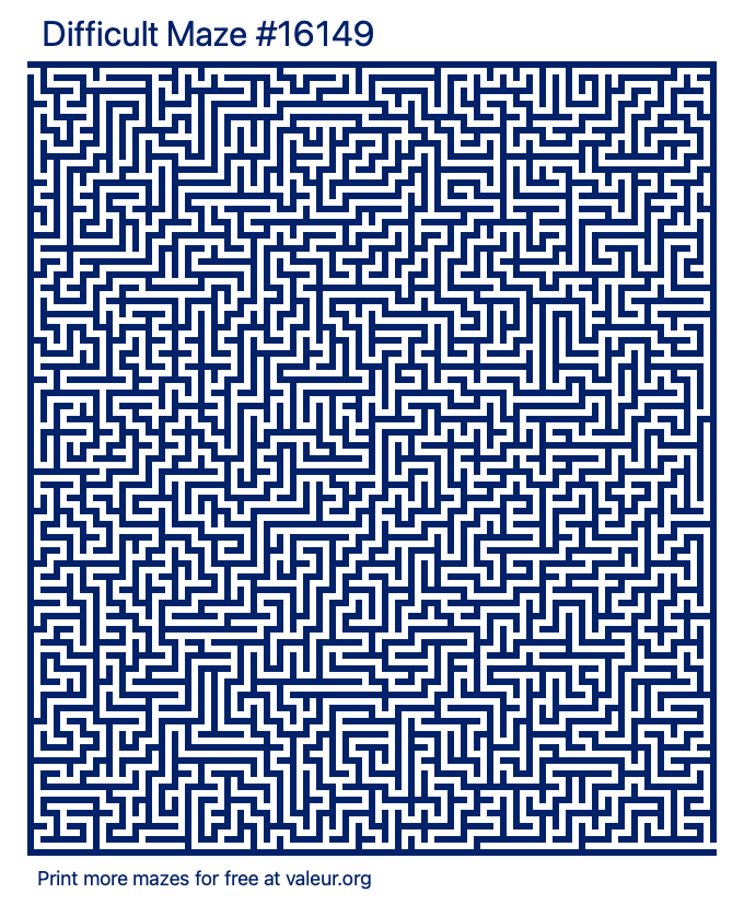 Free Printable Difficult Maze number 16149