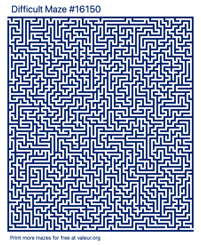 Free Printable Difficult Maze number 16150