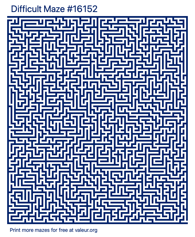 Free Printable Difficult Maze number 16152