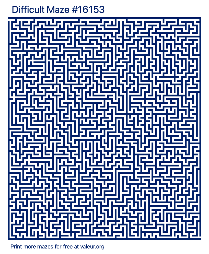 Free Printable Difficult Maze number 16153