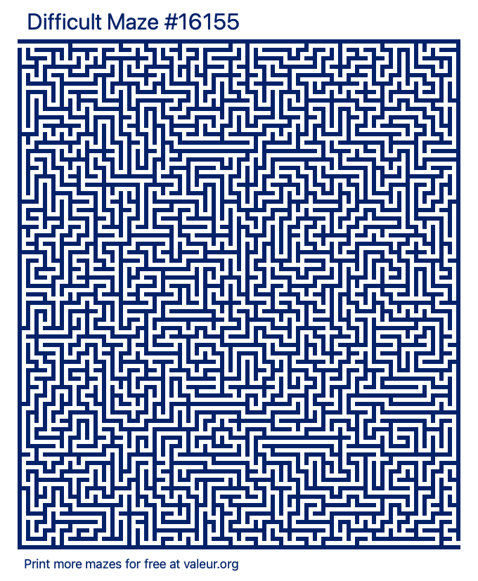 Free Printable Difficult Maze number 16155