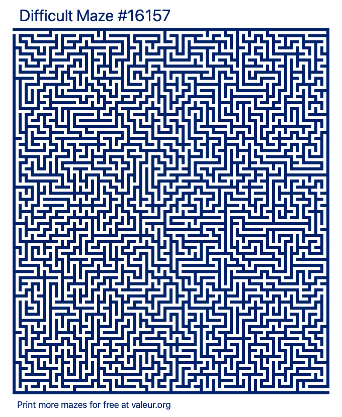 Free Printable Difficult Maze number 16157