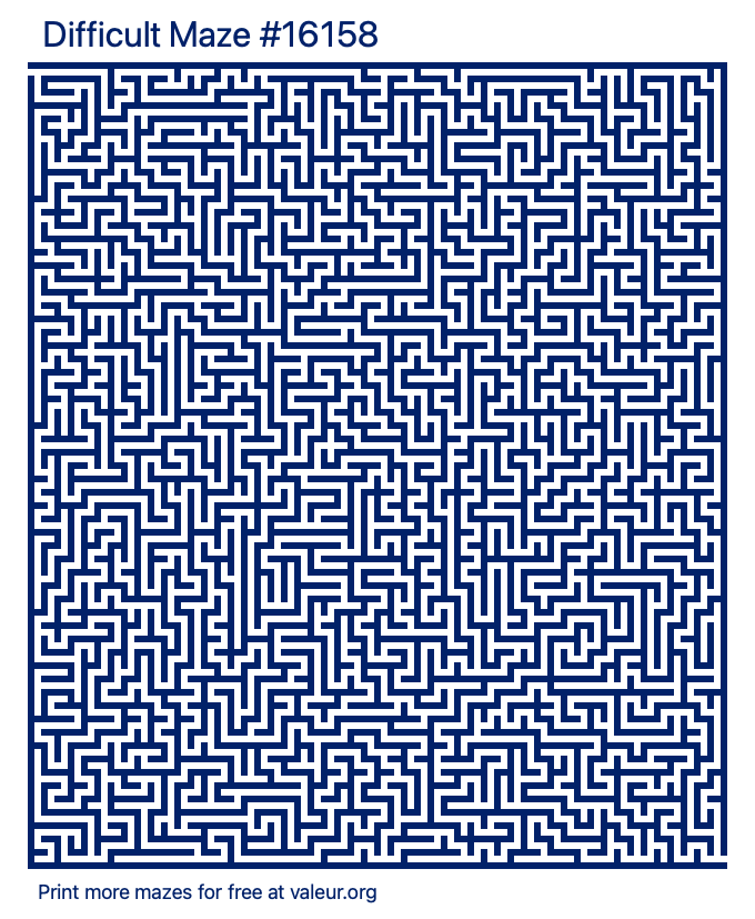 Free Printable Difficult Maze number 16158