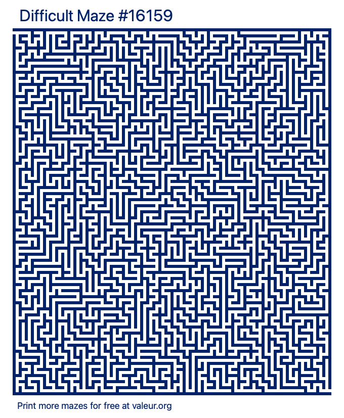 Free Printable Difficult Maze number 16159