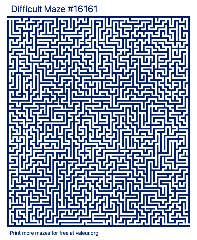 Free Printable Difficult Maze number 16161