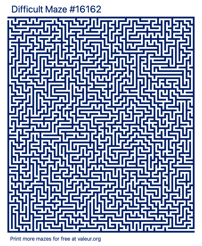 Free Printable Difficult Maze number 16162