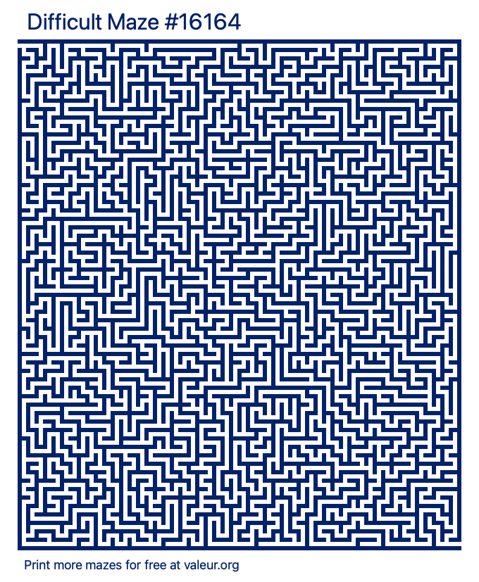 Free Printable Difficult Maze number 16164