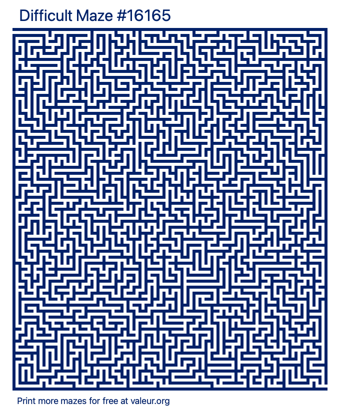 Free Printable Difficult Maze number 16165