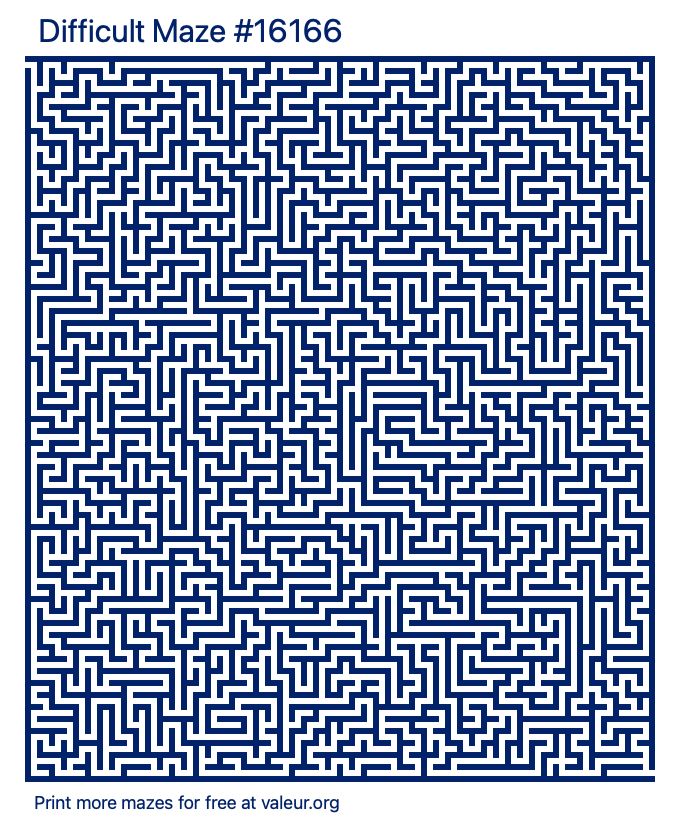 Free Printable Difficult Maze number 16166