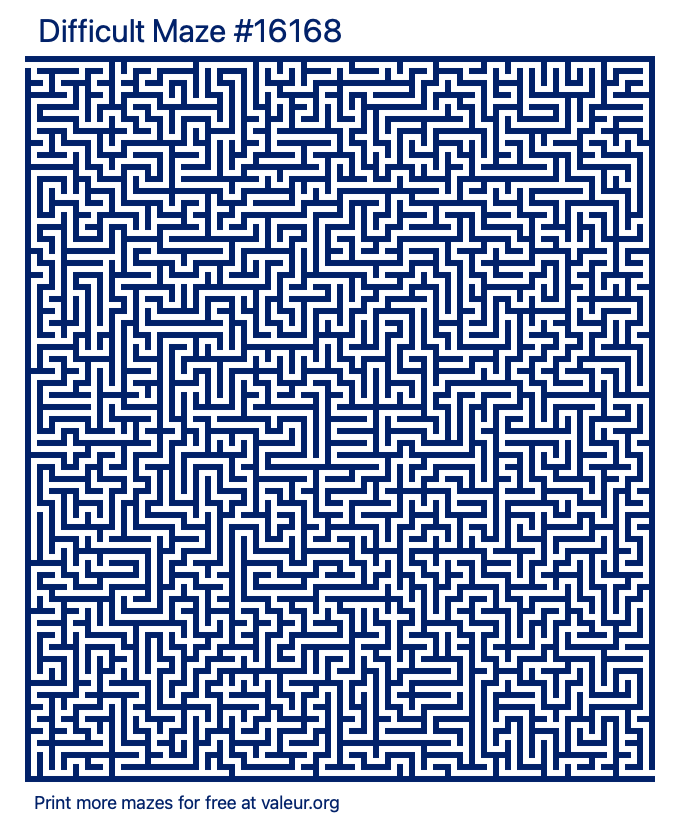 Free Printable Difficult Maze number 16168