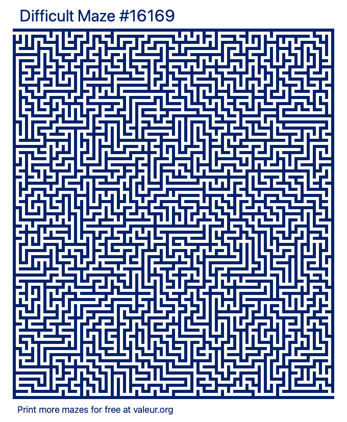 Free Printable Difficult Maze number 16169