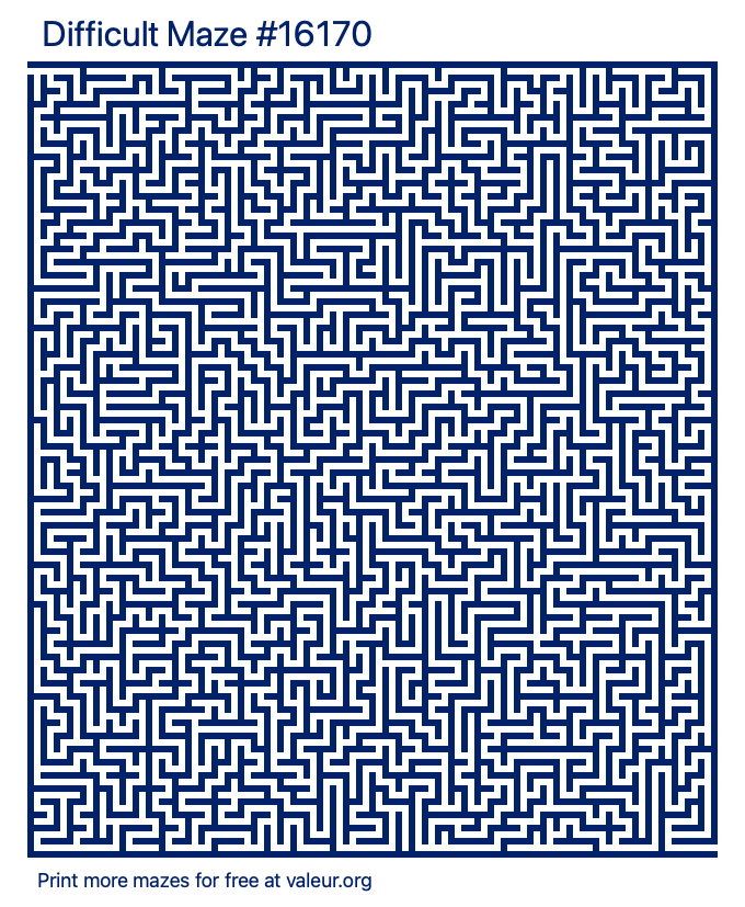 Free Printable Difficult Maze number 16170