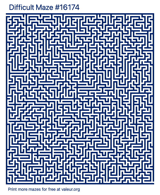 Free Printable Difficult Maze number 16174