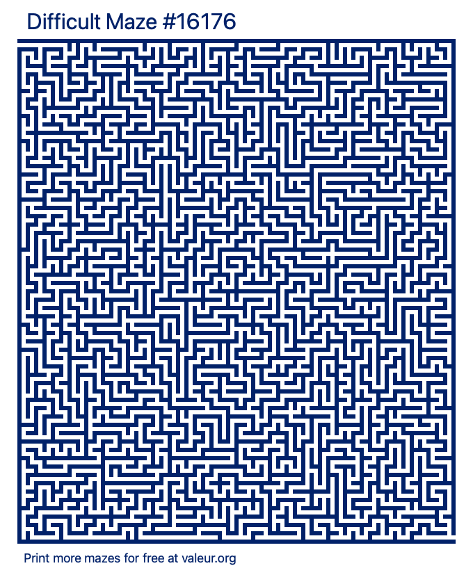 Free Printable Difficult Maze number 16176