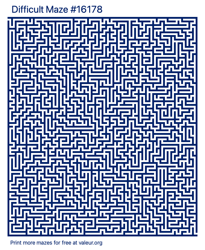 Free Printable Difficult Maze number 16178