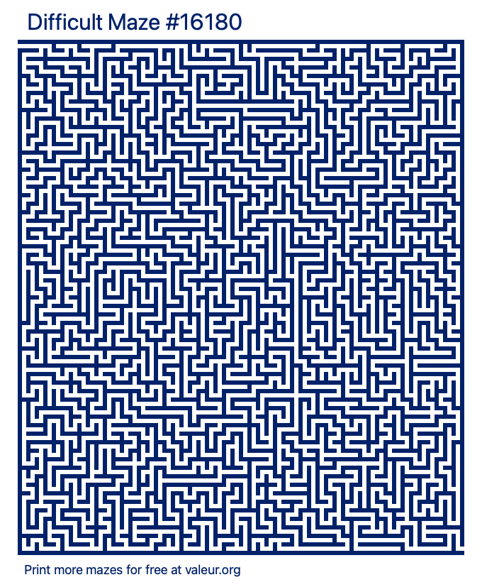 Free Printable Difficult Maze number 16180