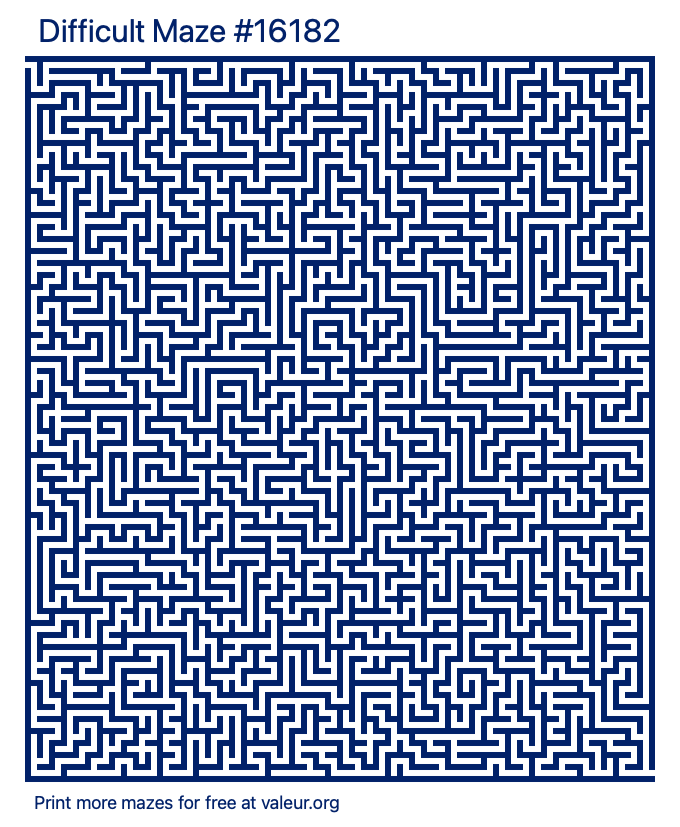 Free Printable Difficult Maze number 16182