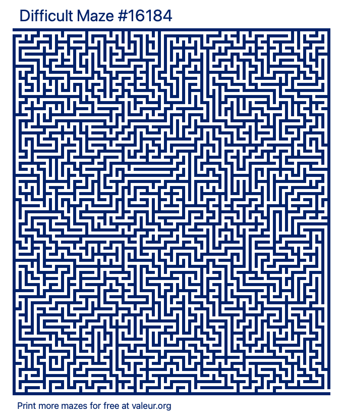 Free Printable Difficult Maze number 16184