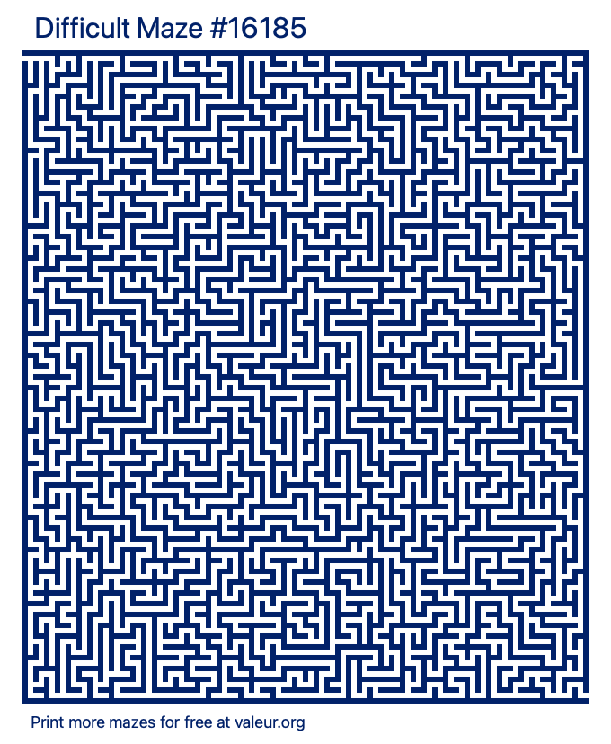 Free Printable Difficult Maze number 16185