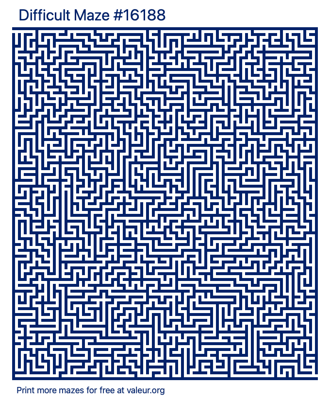 Free Printable Difficult Maze number 16188