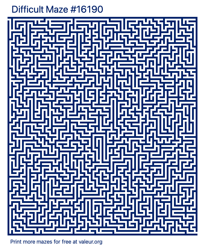 Free Printable Difficult Maze number 16190