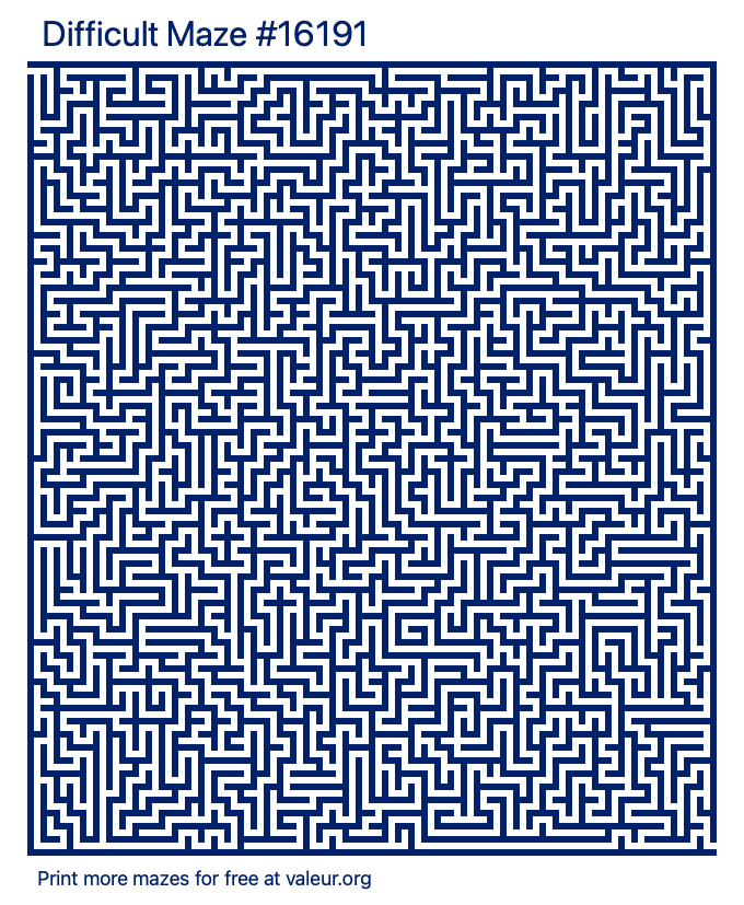 Free Printable Difficult Maze number 16191