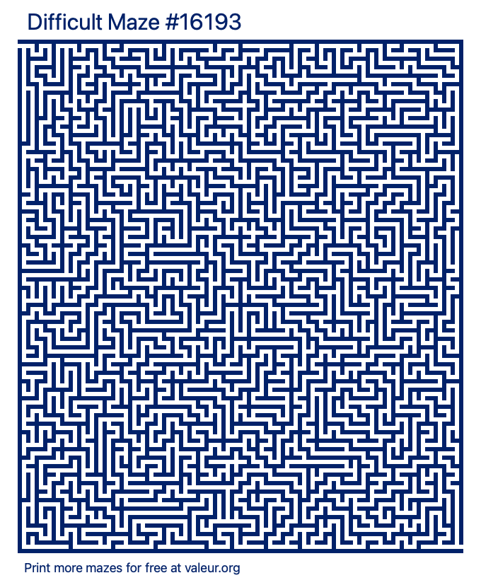 Free Printable Difficult Maze number 16193