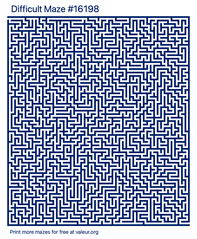 Free Printable Difficult Maze number 16198